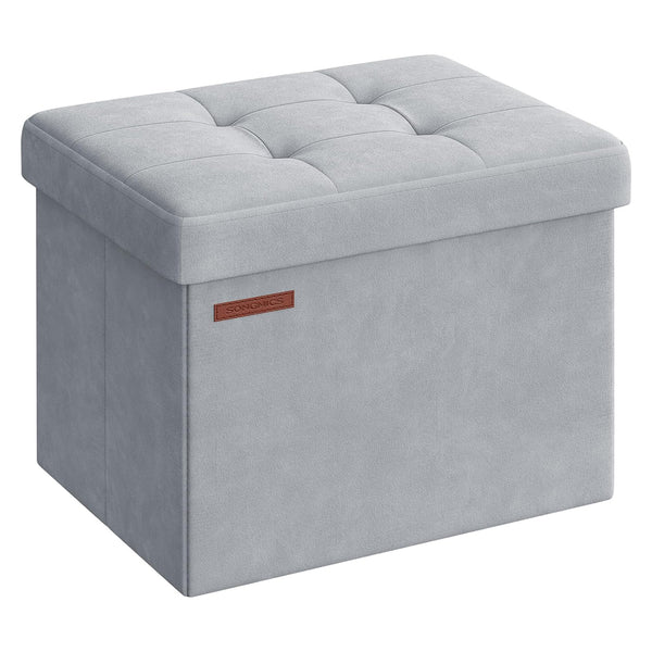 Taburet pliabil cu capac , gri , 31x41x31cm