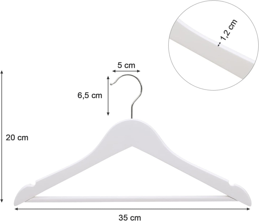 Umeraș mic 35 cm, umerase pentru haine copii, pachet 20, alb