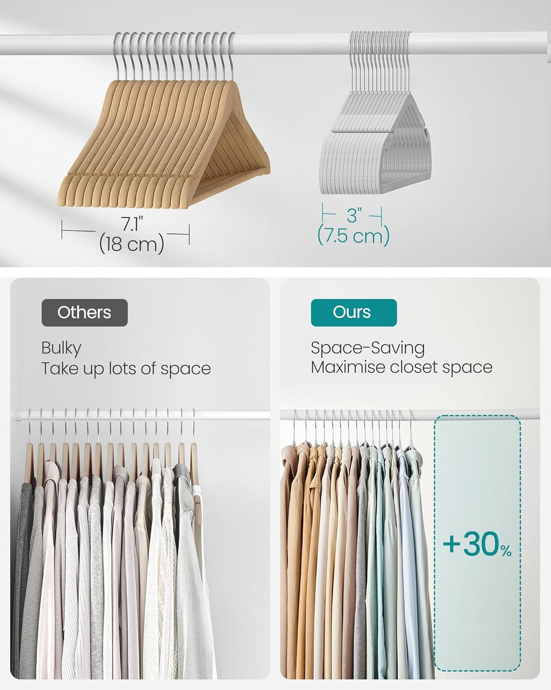 Umerase 50 de bucati , rezistente , bara pentru pantaloni , gri