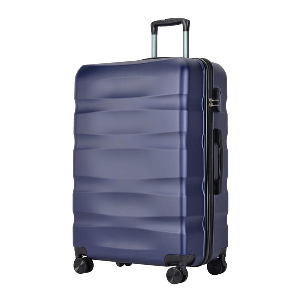 Valisă BONTOUR „Wave” mare, cu roți duble, cu încuietoare TSA, albastră, mărime L