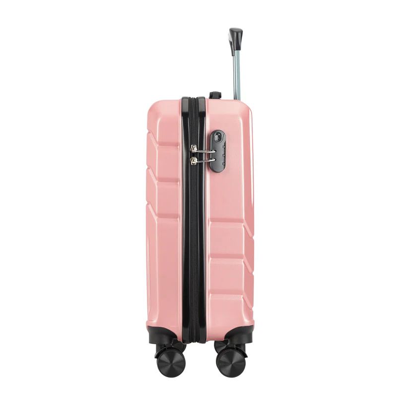 Valisă de cabină cu 4 roți Bontour „Spinner” 55x39x20 cm, Rose Gold