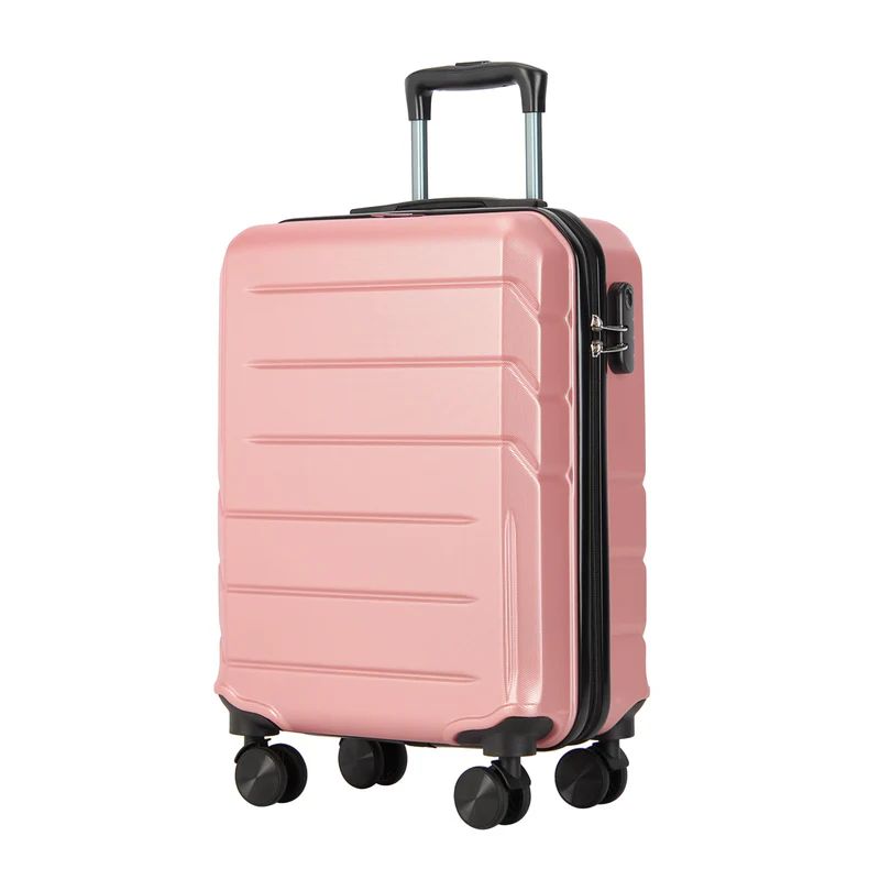 Valisă de cabină cu 4 roți Bontour „Spinner” 55x39x20 cm, Rose Gold