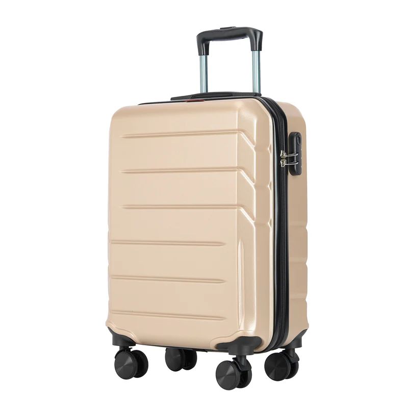 Valisă de cabină cu 4 roți Bontour „Spinner”, 55x39x20 cm, șampanie