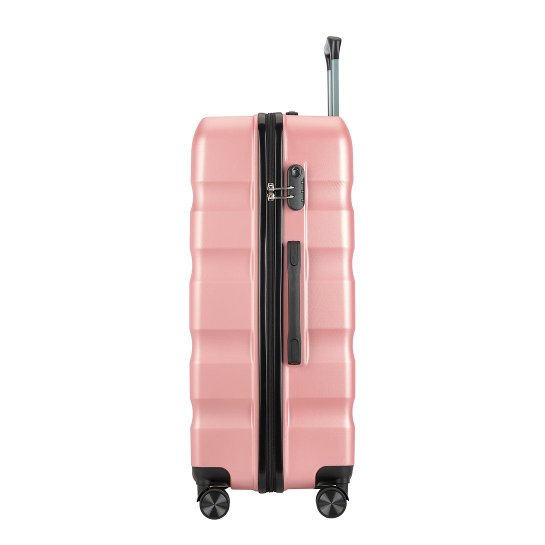 Valisă mare cu roți duble BONTOUR „Wave”, Rose Gold, mărime L