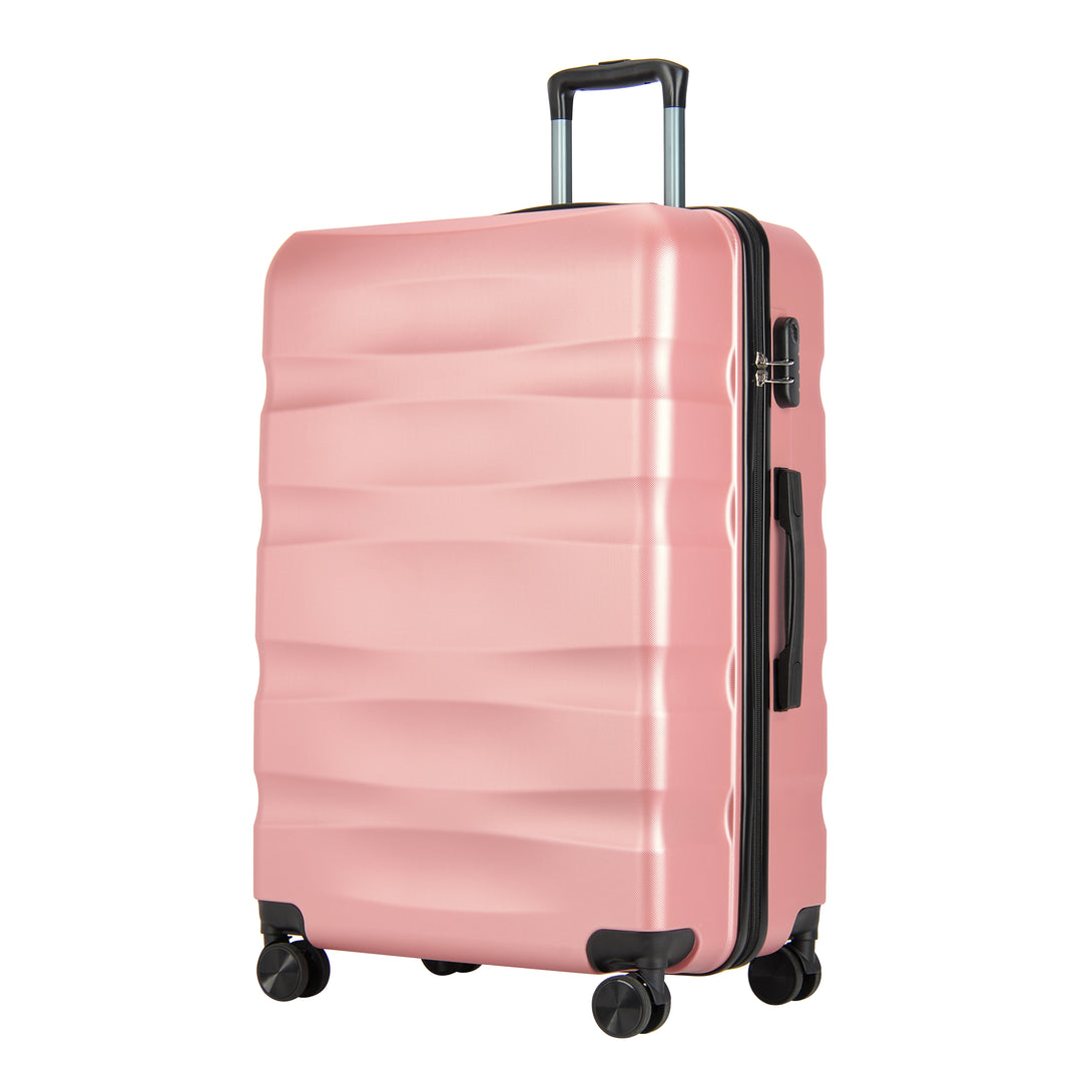 Valisă mare cu roți duble BONTOUR „Wave”, Rose Gold, mărime L