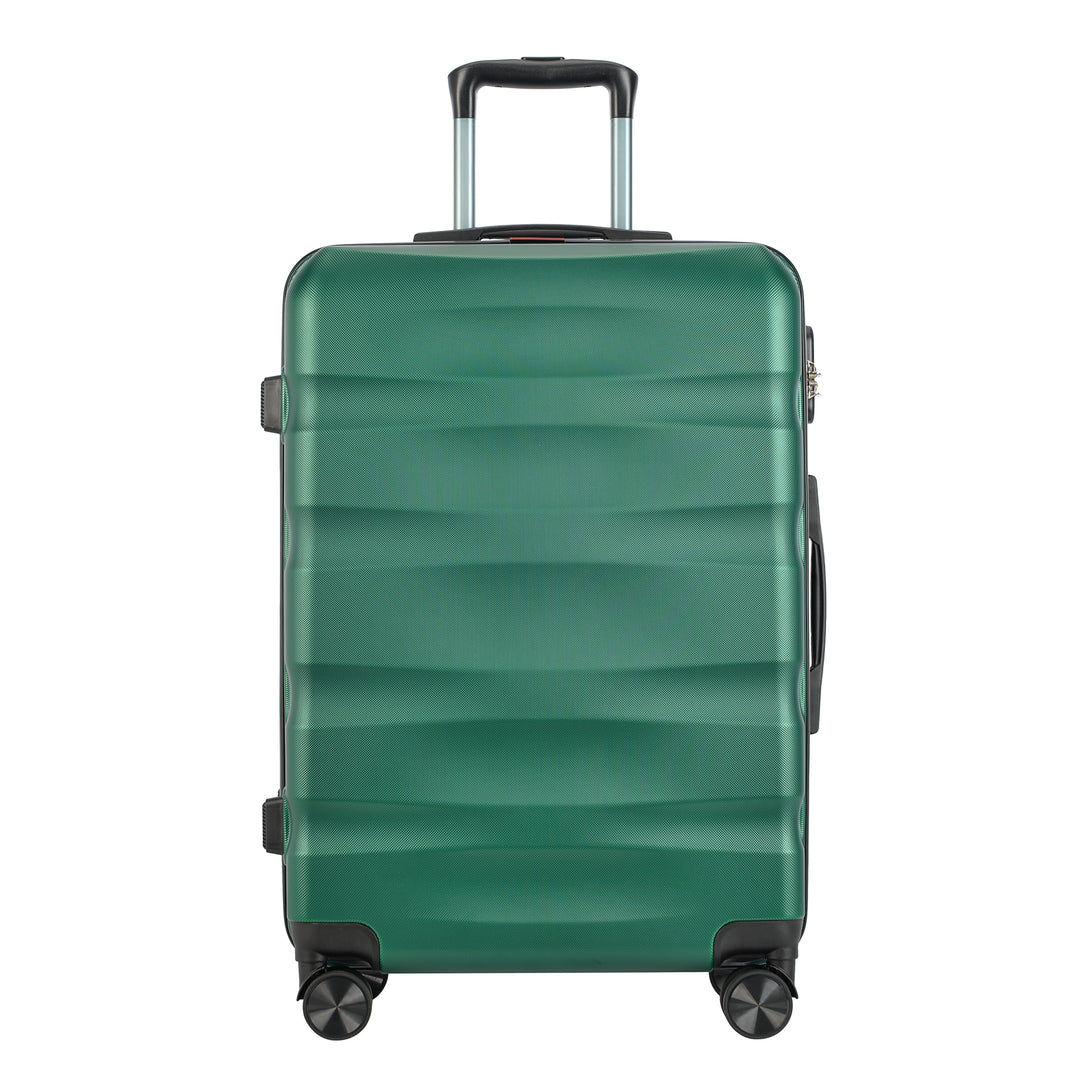 Valisă medie BONTOUR „Wave”, valiză cu roți duble, verde , mărime M