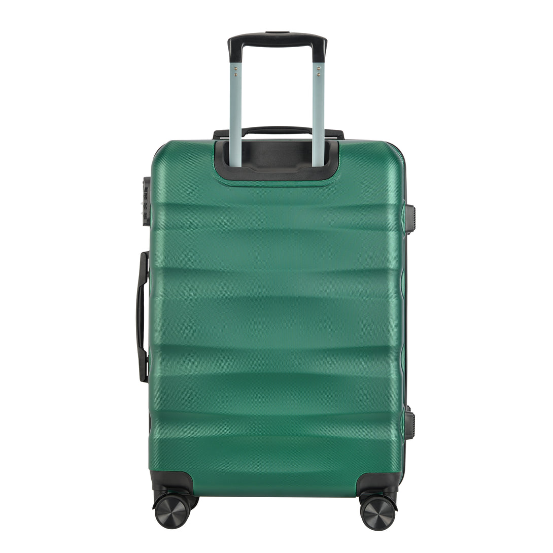 Valisă medie BONTOUR „Wave”, valiză cu roți duble, verde , mărime M
