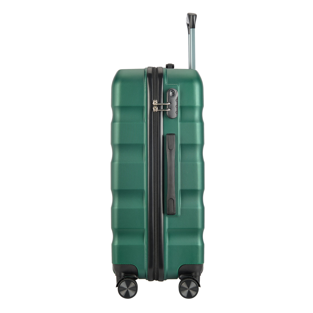 Valisă medie BONTOUR „Wave”, valiză cu roți duble, verde , mărime M