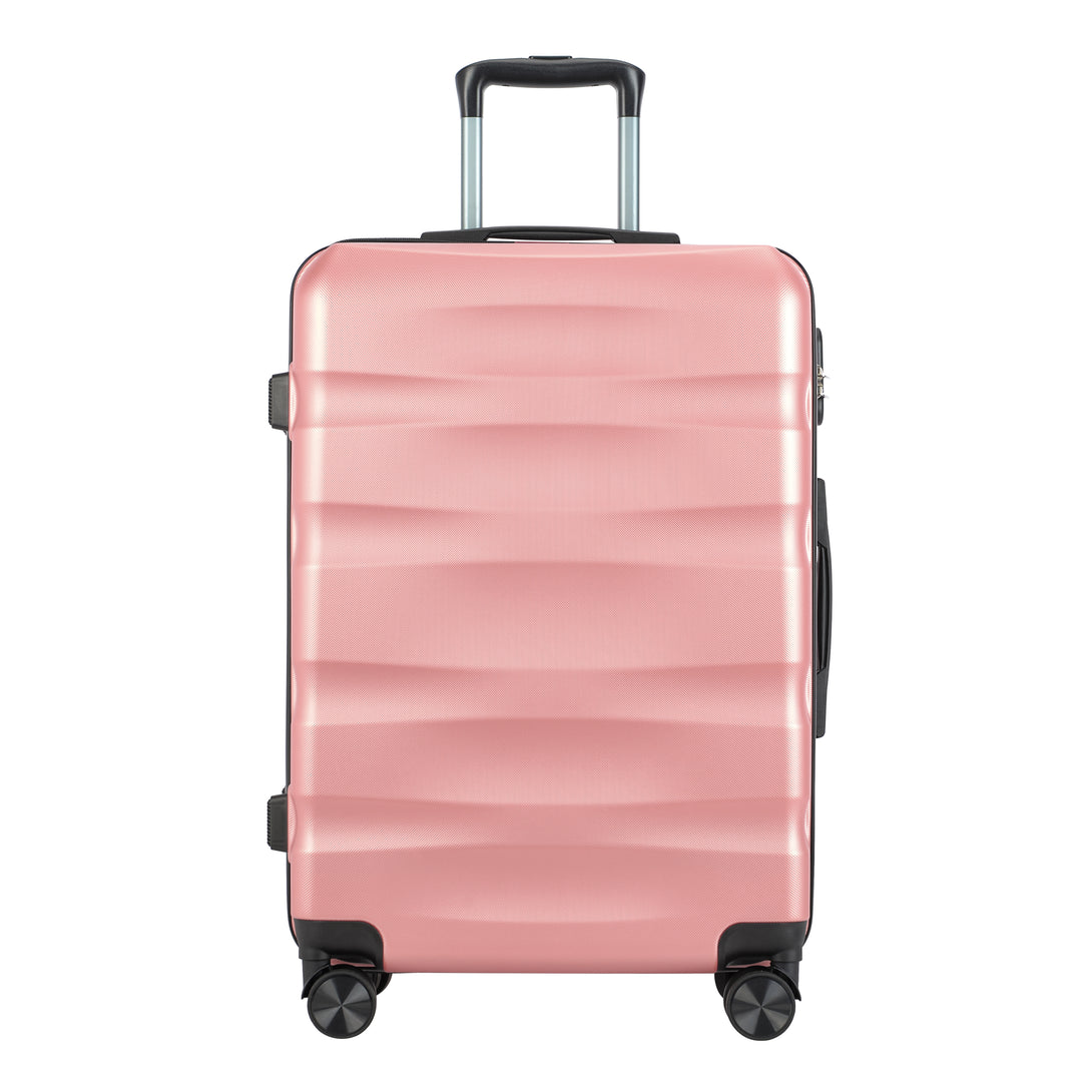 Valiză cu roți duble BONTOUR „WAVE” medie, mărimea M, rosegold