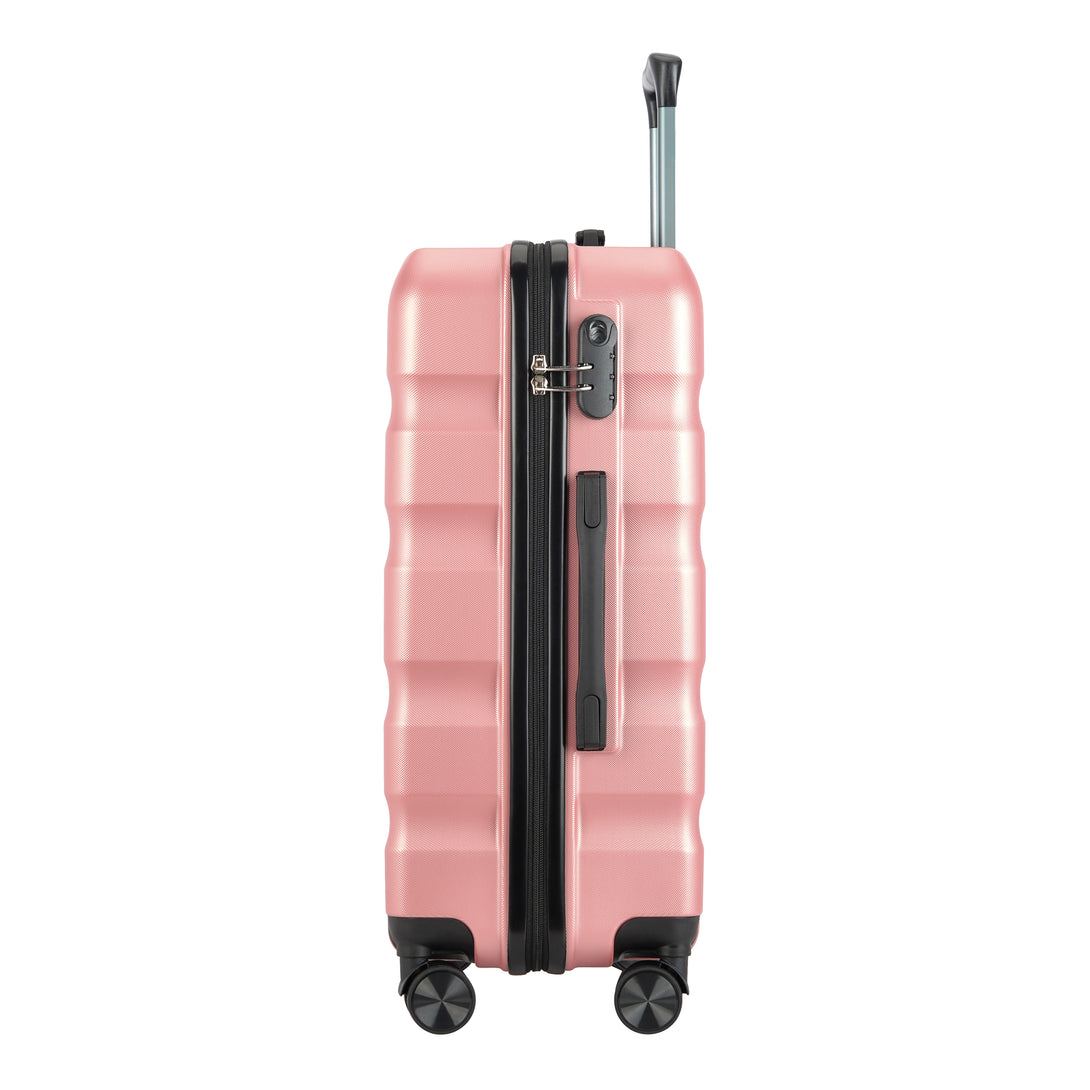 Valiză cu roți duble BONTOUR „WAVE” medie, mărimea M, rosegold
