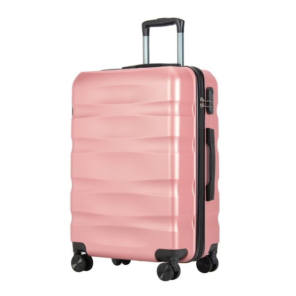 Valiză cu roți duble BONTOUR „WAVE” medie, mărimea M, rosegold