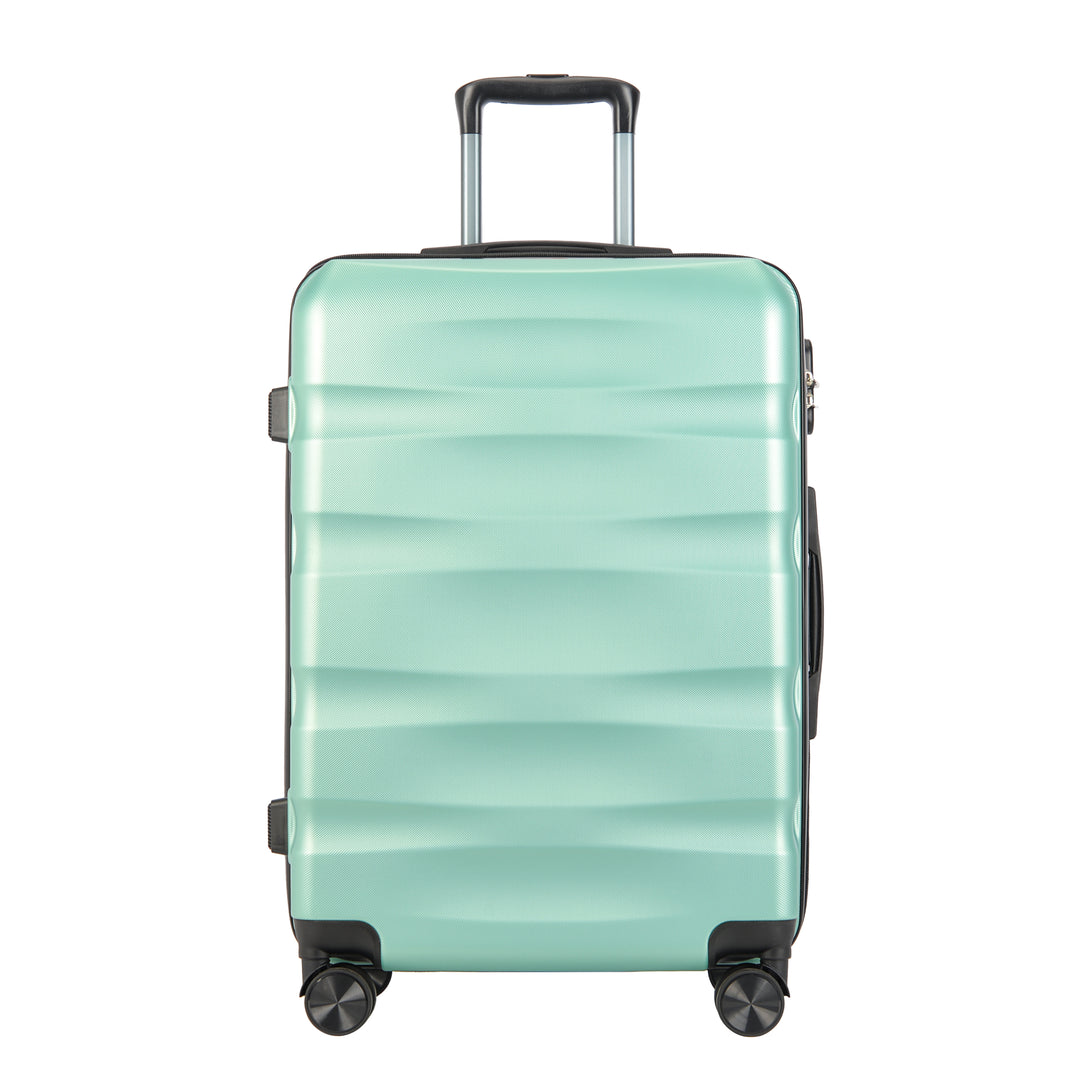 Valiză cu roți duble BONTOUR „WAVE” medie, mărimea M, verde prafuit