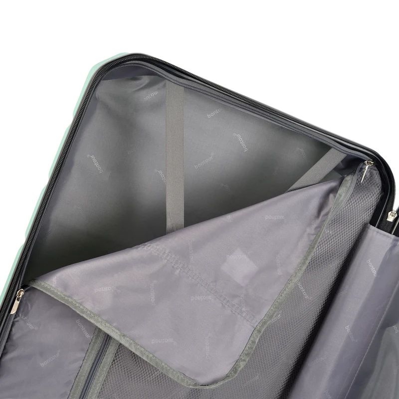 Valiză de cabină cu 4 roți BONTOUR „Spinner” 55x39x20cm, Verde pudră