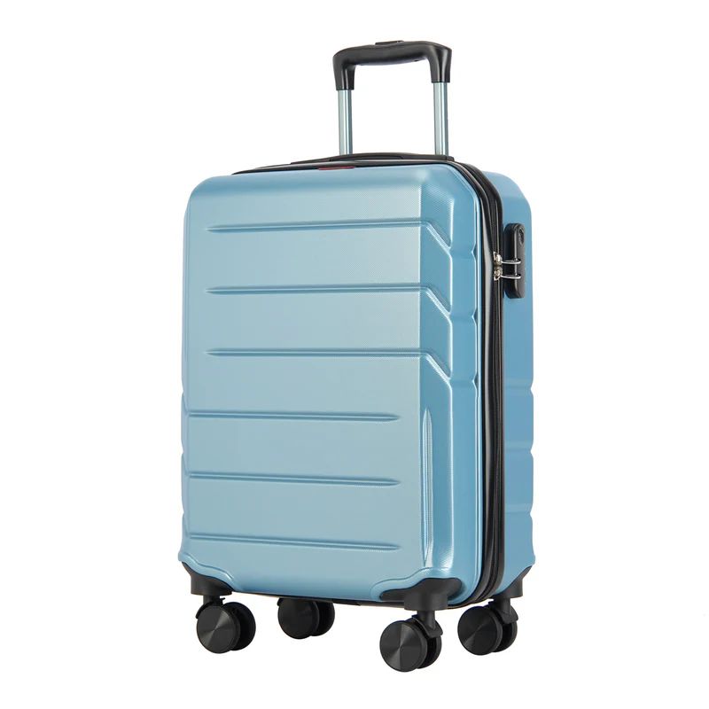 Valiză de cabină cu 4 roți BONTOUR „Spinner” 55x39x20cm,iceblue