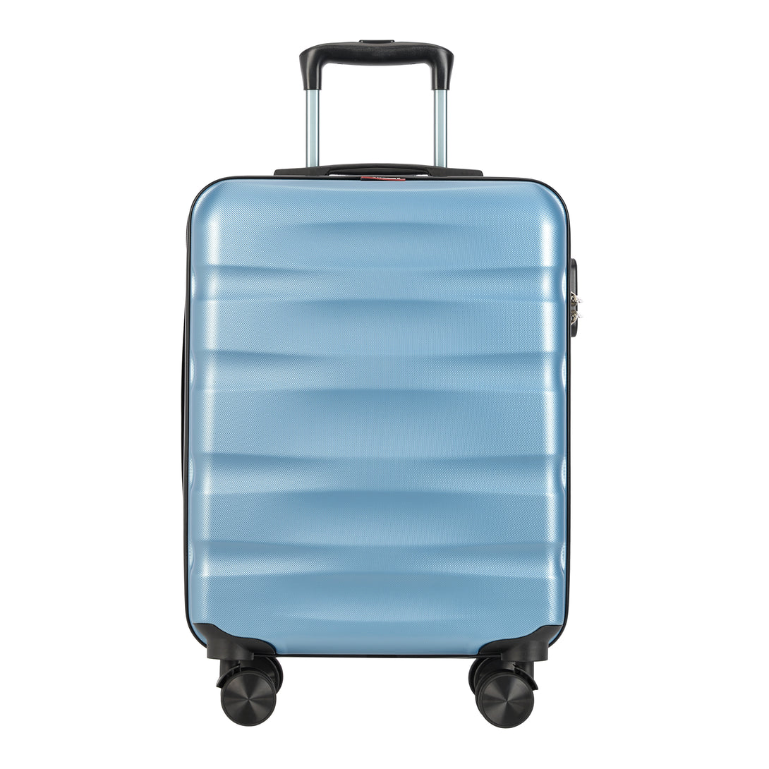 Valiză de cabină cu 4 roți BONTOUR "WAVE" 55x39x20cm, iceblue