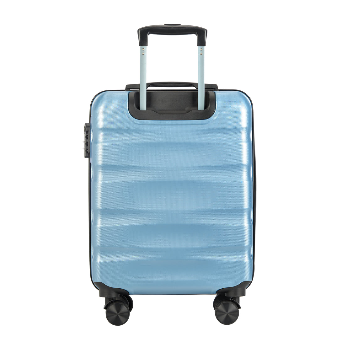 Valiză de cabină cu 4 roți BONTOUR "WAVE" 55x39x20cm, iceblue