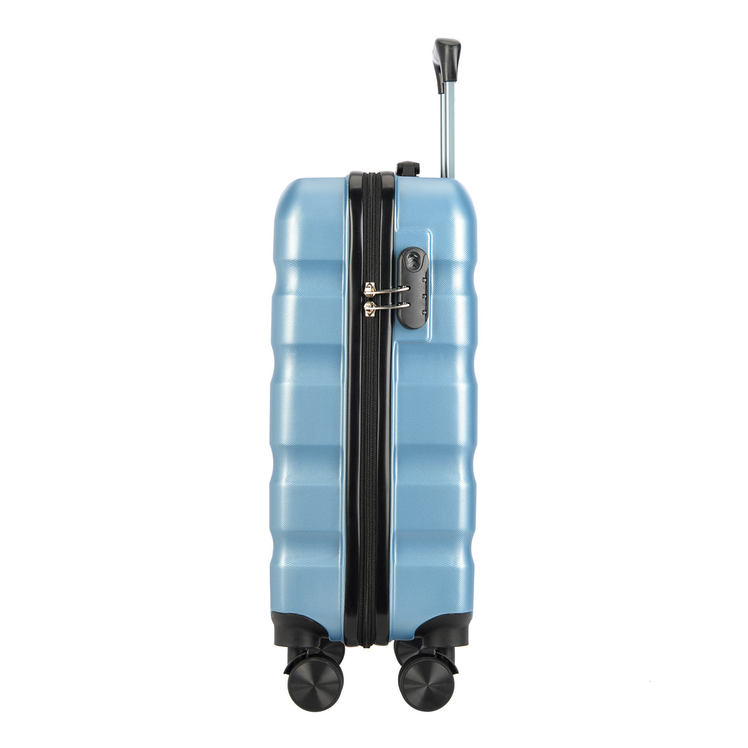 Valiză de cabină cu 4 roți BONTOUR "WAVE" 55x39x20cm, iceblue