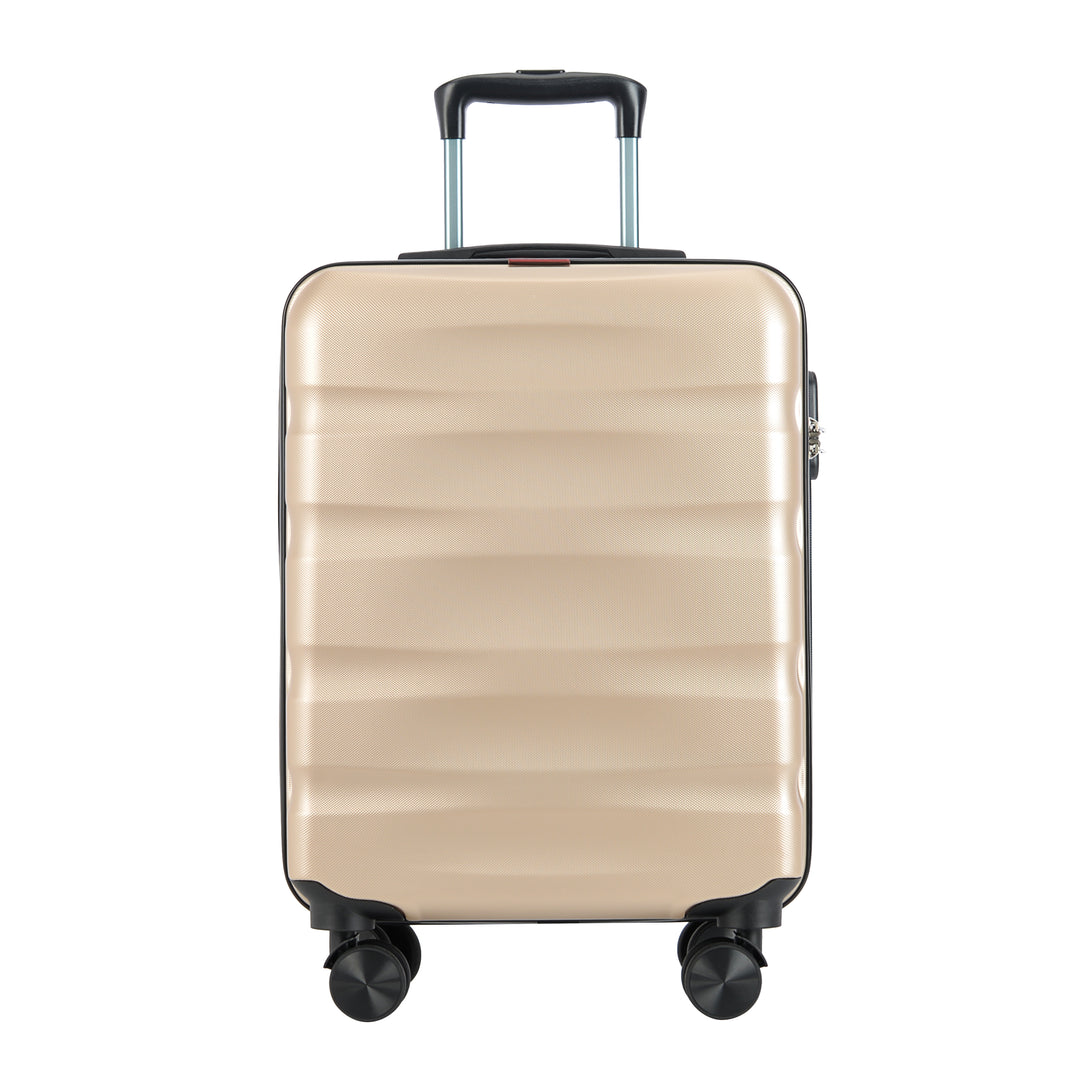 Valiză de cabină cu 4 roți BONTOUR "WAVE" 55x39x20cm, sampanie