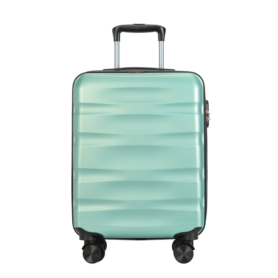 Valiză de cabină cu 4 roți BONTOUR "WAVE" 55x39x20cm, verde prafuit