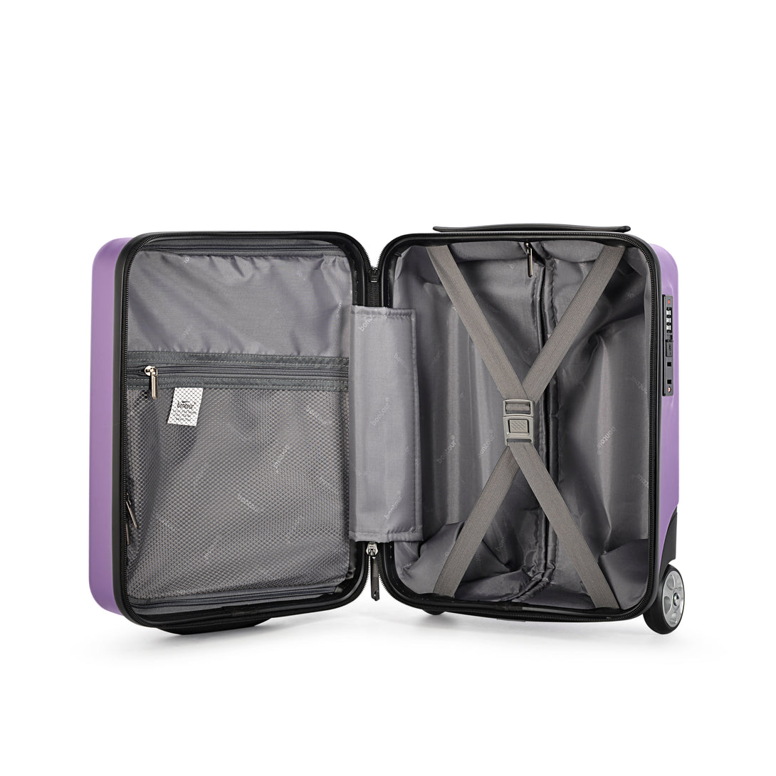 Valiză de mână Bontour 40x30x20cm, bagaj de mână WIZZ AIR, lavanda