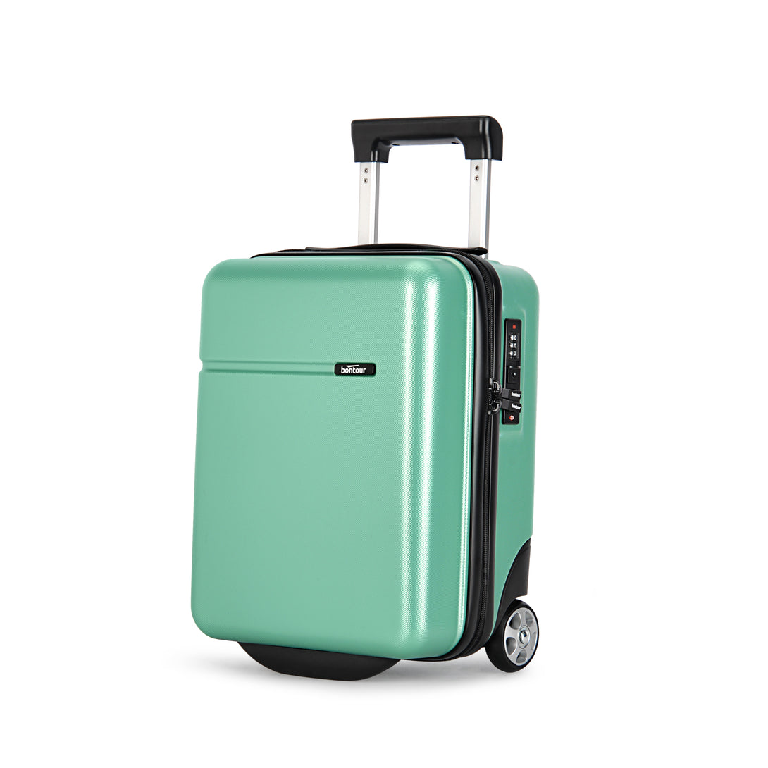 Valiză de mână Bontour 40x30x20cm, bagaj de mână WIZZ AIR,powdergreen