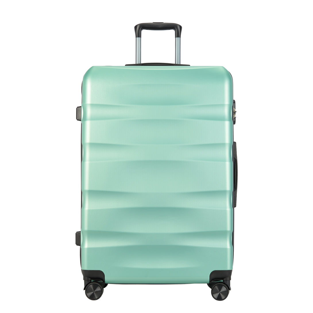 Valiză mare BONTOUR „Wave” cu două roți și lacăt cu combinație, verde prafuit, mărimea L