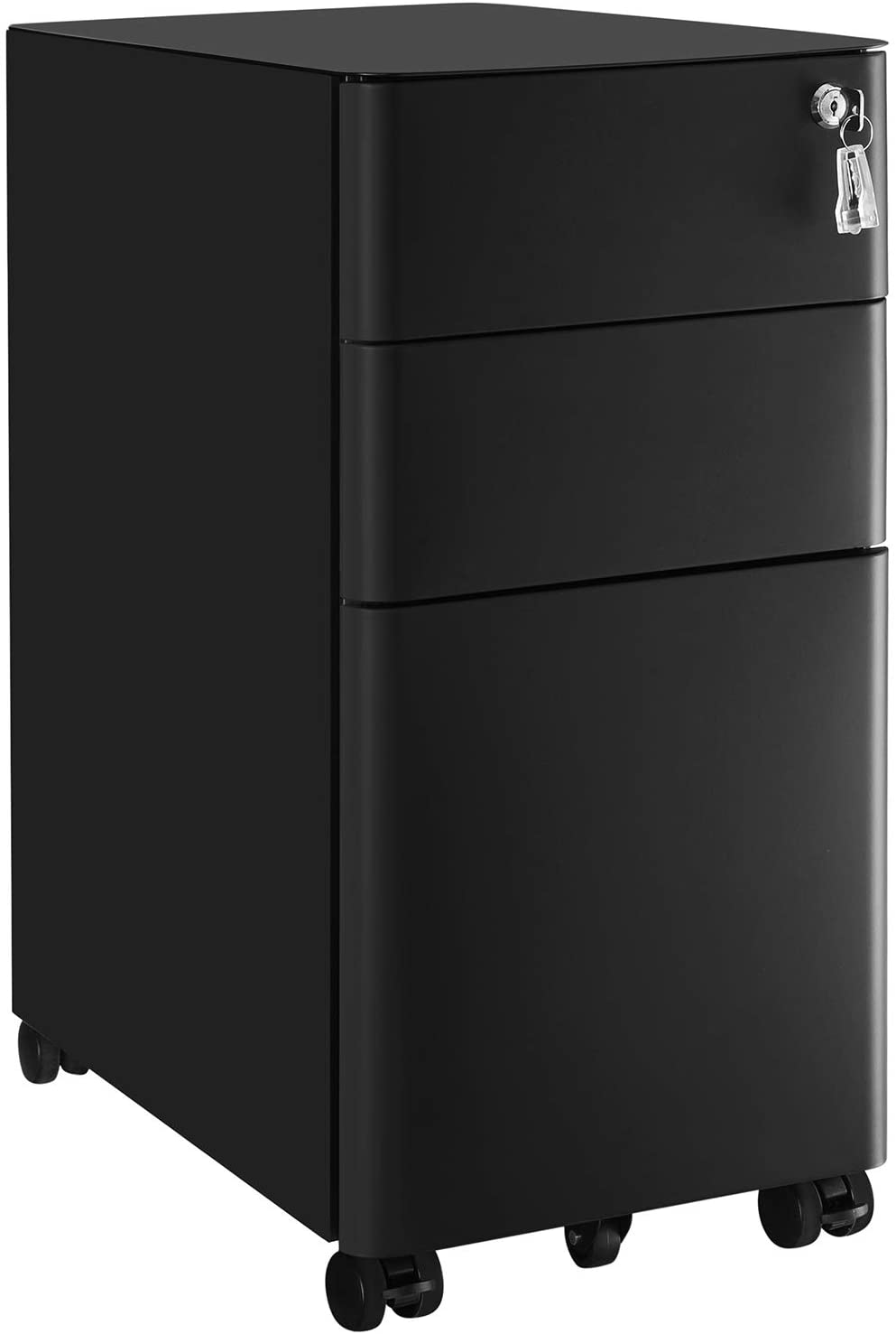 container mobil, încuiat Dulap de dosar30 x 59,2 x 46 cm, negru