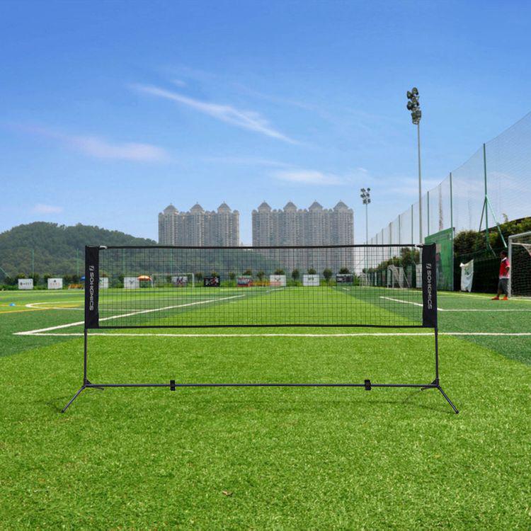 plasa de badminton 400x155 cm, neagra