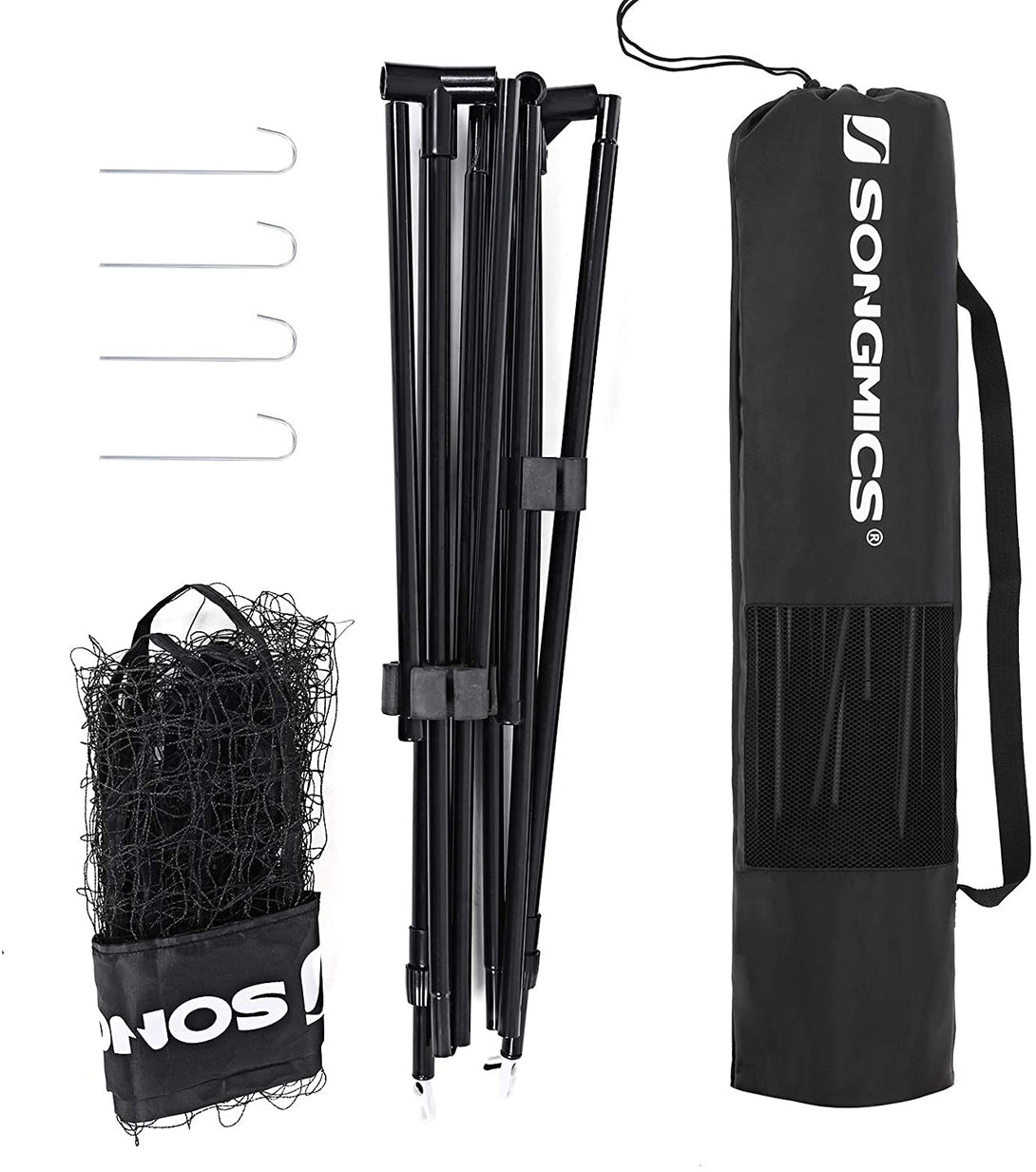 plasa de badminton 400x155 cm, neagra