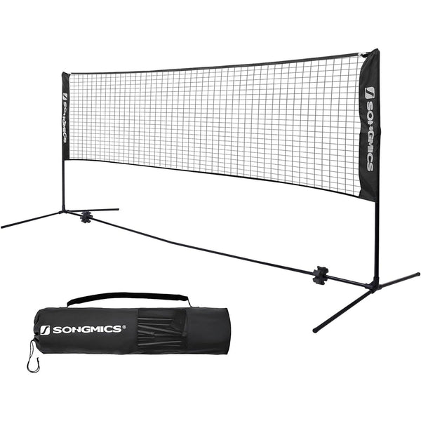 plasa de badminton 400x155 cm, neagra