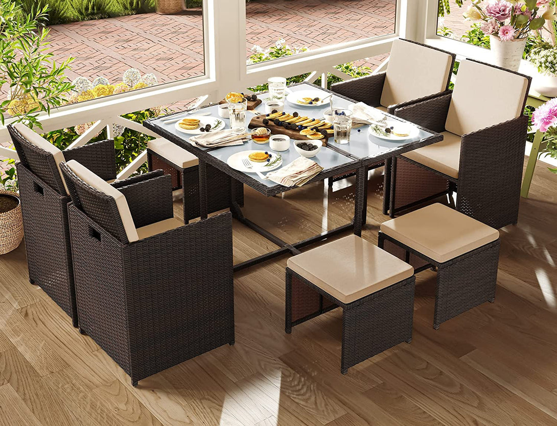 set canapele de grădină, set mobilier de grădină, masă și scaune
