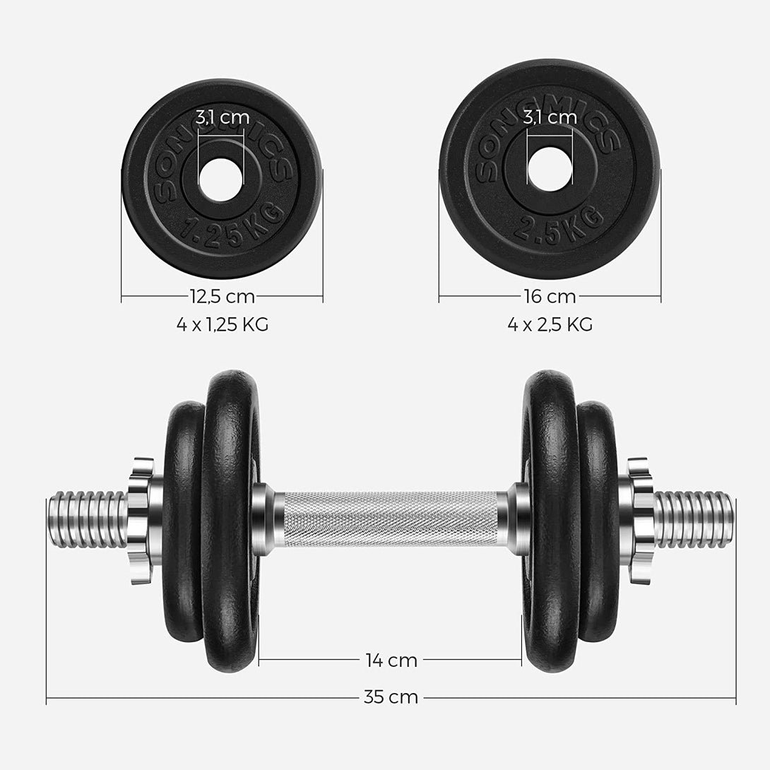set de gantere reglabile din fontă 20 kg