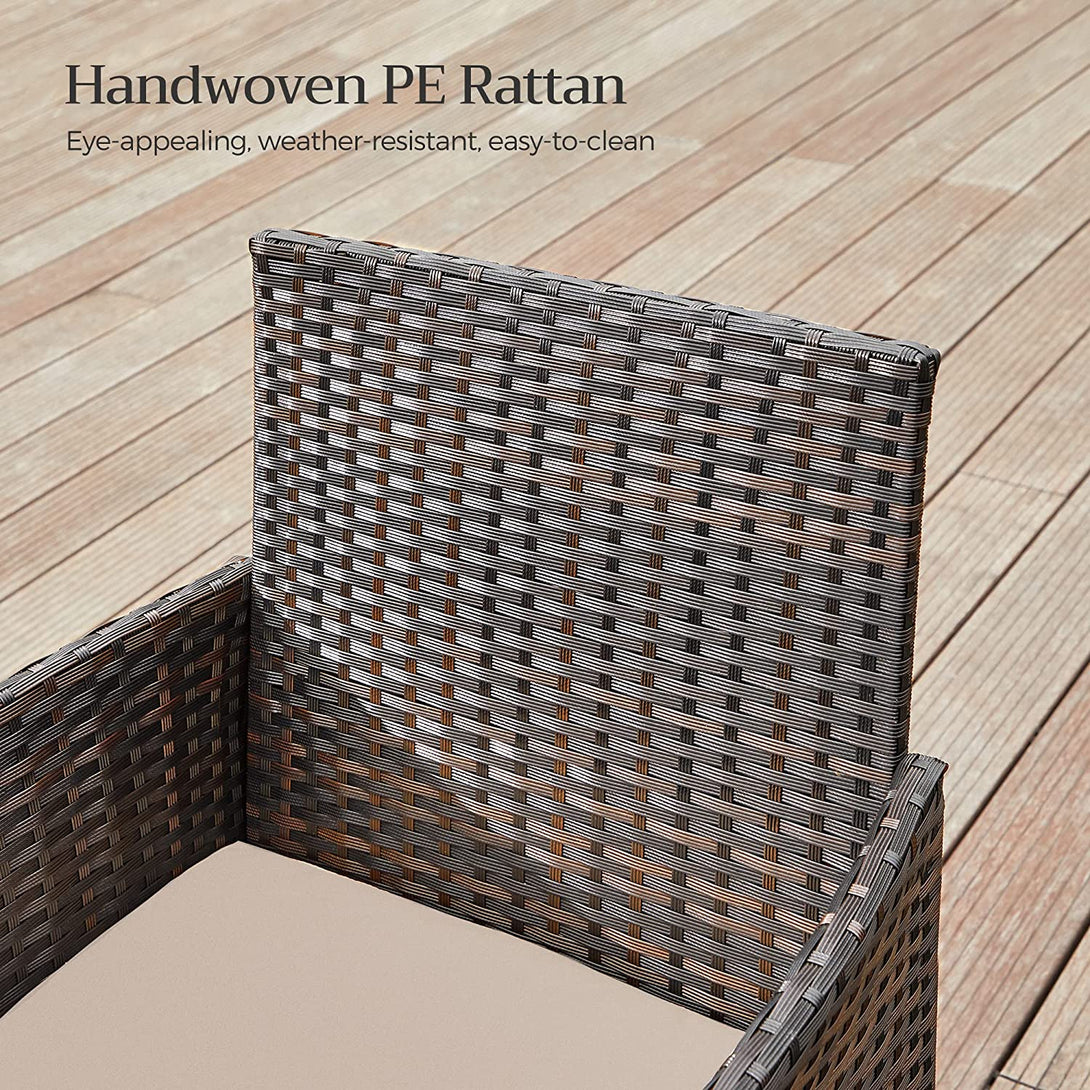 seturi de mobilier de gradina, mobilier de exterior din poli ratan, maro