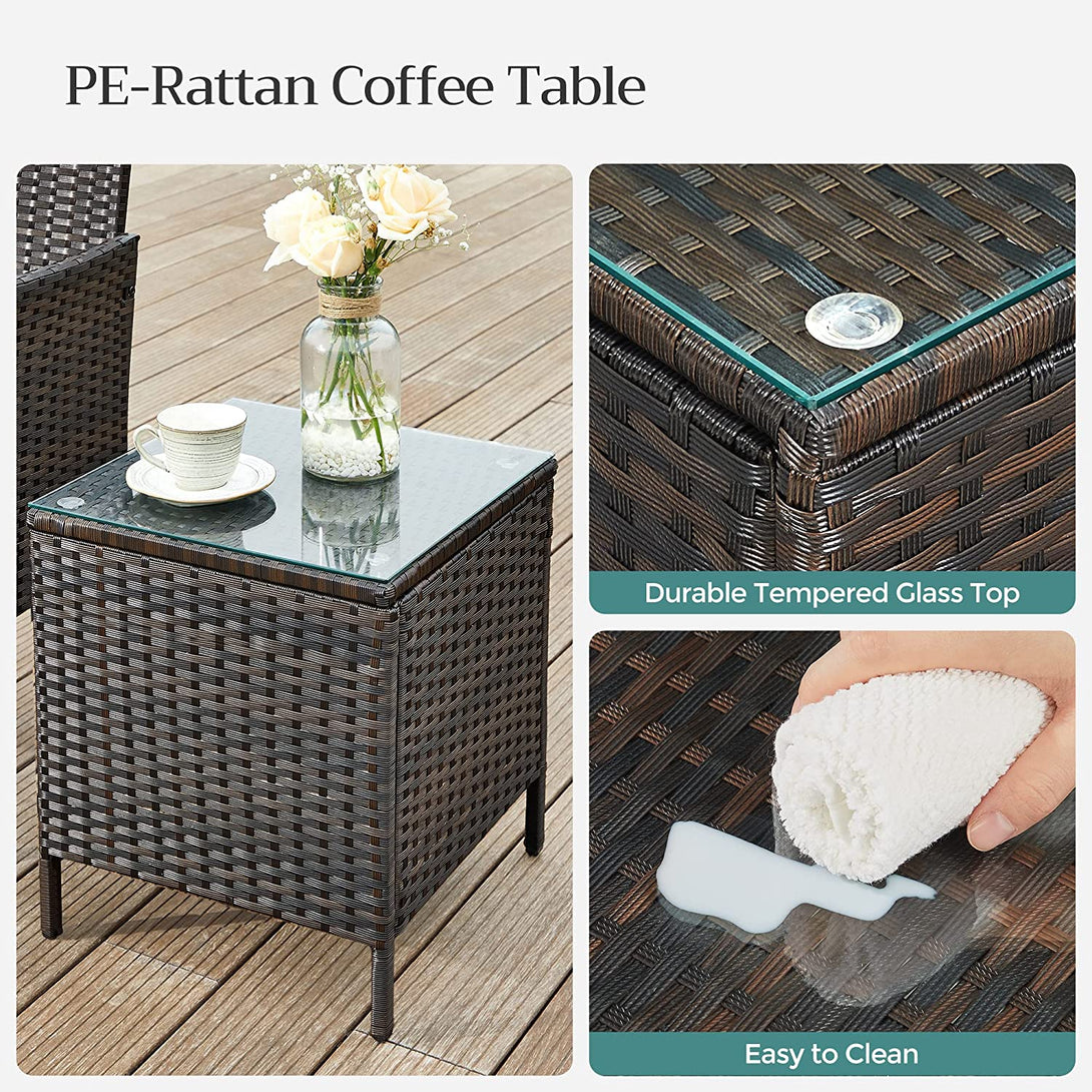 seturi de mobilier de gradina, mobilier de exterior din poli ratan, maro