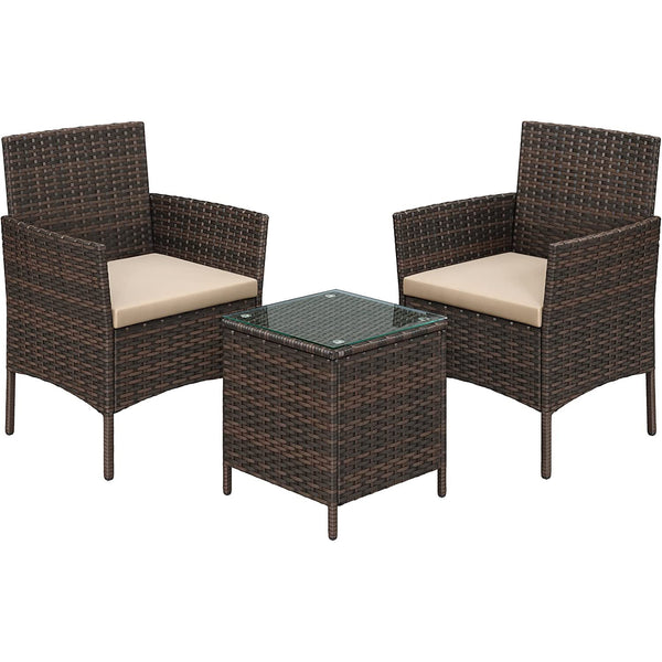 seturi de mobilier de gradina, mobilier de exterior din poli ratan, maro