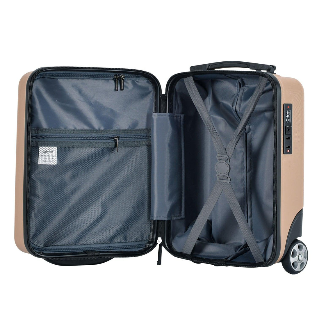 Șampanie (40x30x20 cm) care poate fi transportată gratuit pe zborurile WIZZAIR în valiză de cabină BONTOUR CabinOne