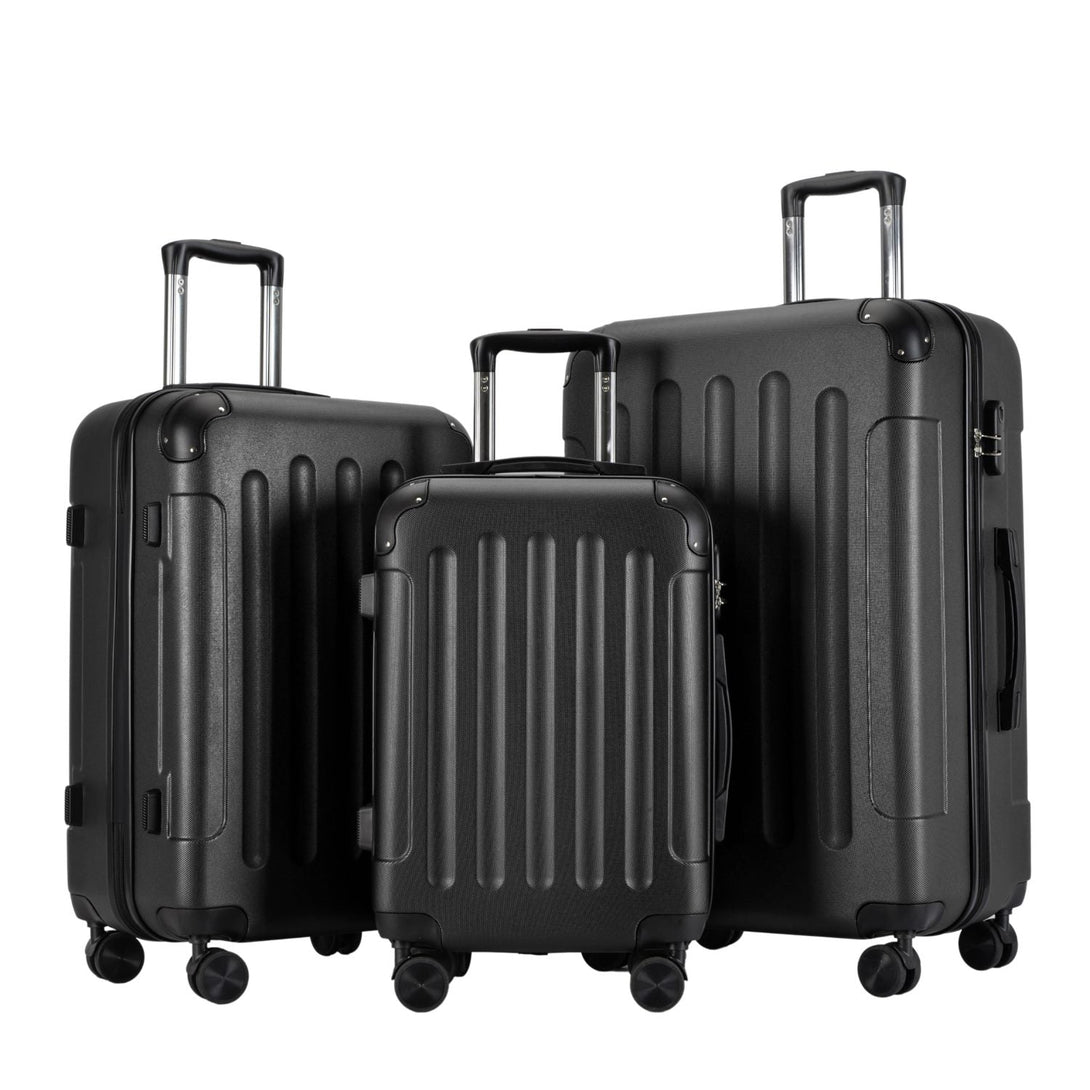 Set de bagaje BONTOUR VERTICAL cu 4 roți, negru