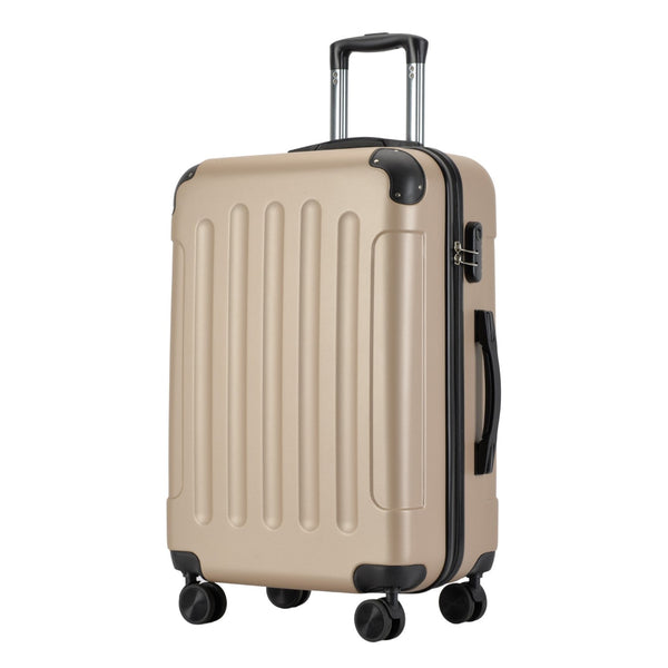 Valiză medie BONTOUR VERTICAL 4 roți 67x44x27cm, mărime M, șampanie