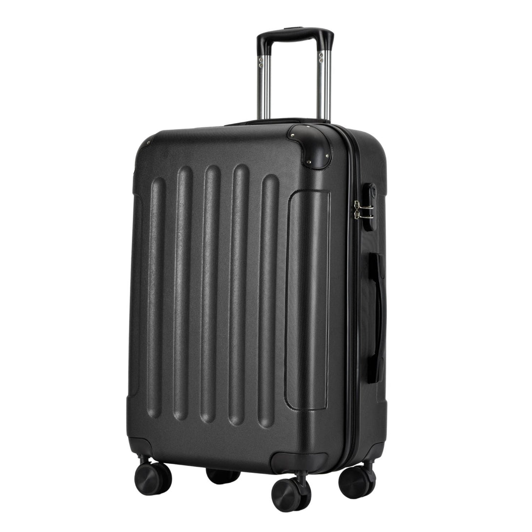 Valiză medie BONTOUR VERTICAL 4 roți 67x44x27cm., dimensiune M, negru