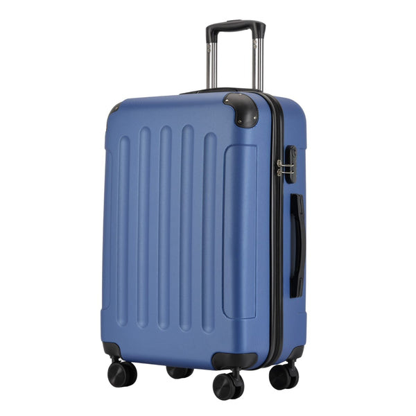 Valiză medie BONTOUR VERTICAL 4 roți 67x44x27cm., mărime M, albastru